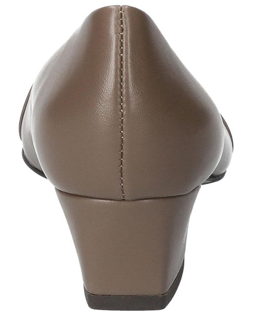 Easy Street Brown Lyanna Block-heel Slip-on Pumps