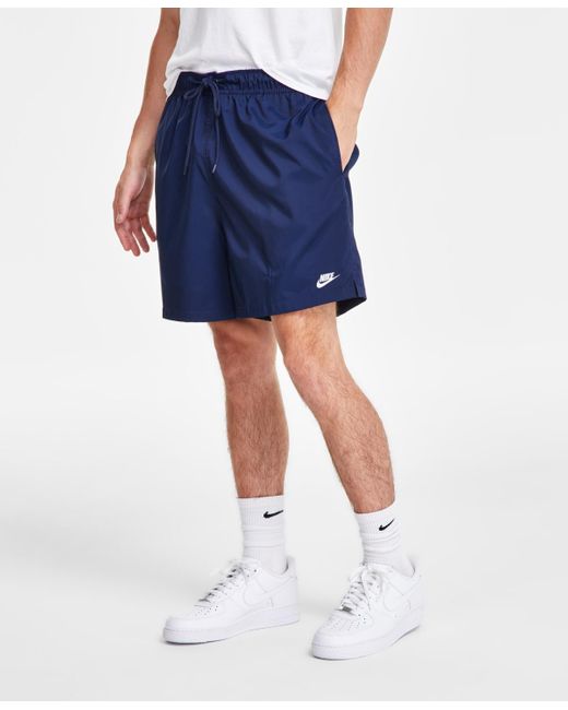 Nike Blue Club Flow Relaxed-fit 6" Drawstring Shorts for men
