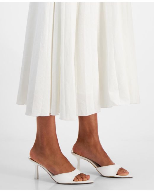 INC International Concepts White Basaaria Dress Slide Sandals