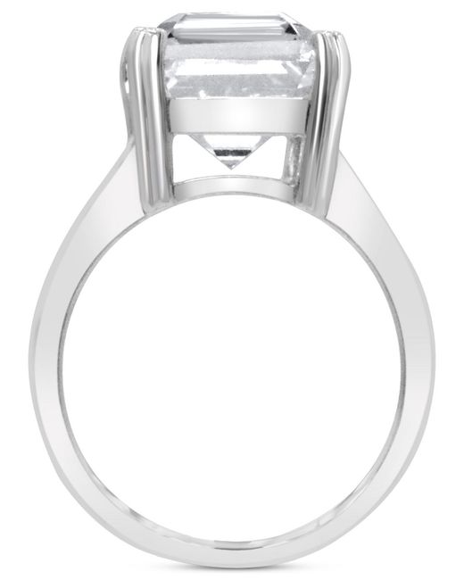 Macy's Metallic Gemstone Emerald-cut Statement Ring