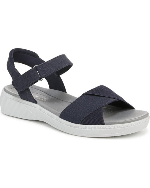 LifeStride Blue Lane Washable Open Round Toe Strappy Sandals