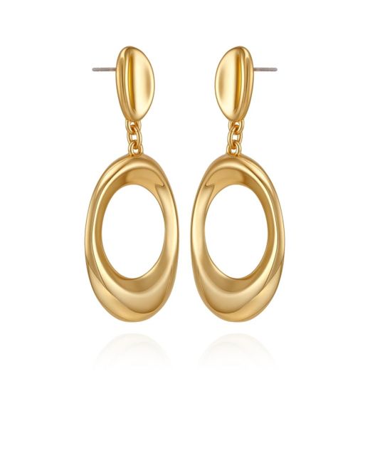Vince Camuto Metallic Oval Drop Earrings