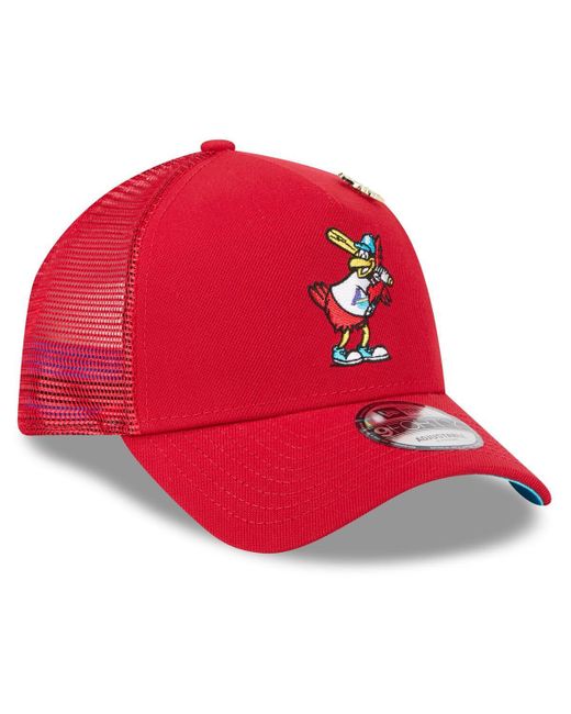 KTZ Red St. Louis Cardinals 2025 Big League Chew A-frame 9forty Adjustable Trucker Hat for men