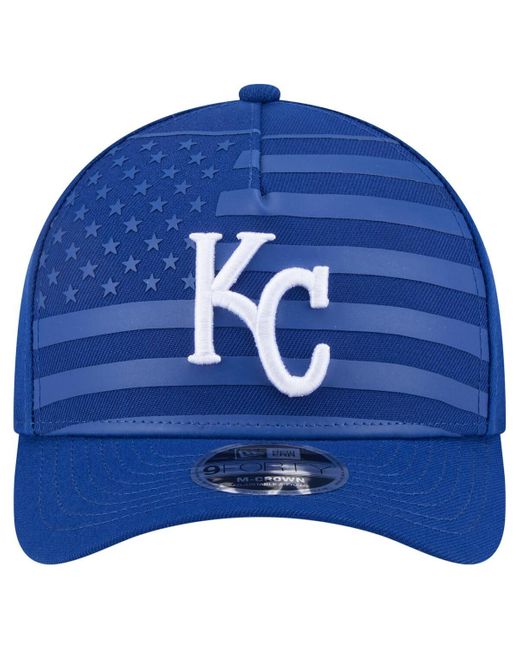 KTZ Blue Kansas City S American Flag 9forty M-crown A-frame Adjustable Hat for men