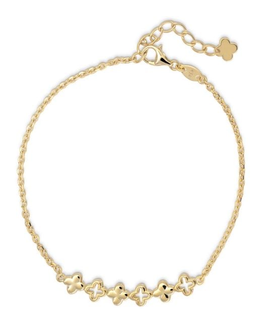 DEVATA Metallic Clover Chain Bracelet