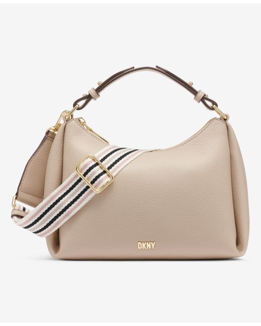 DKNY Natural Hailey Top Zip Crossbody Bag