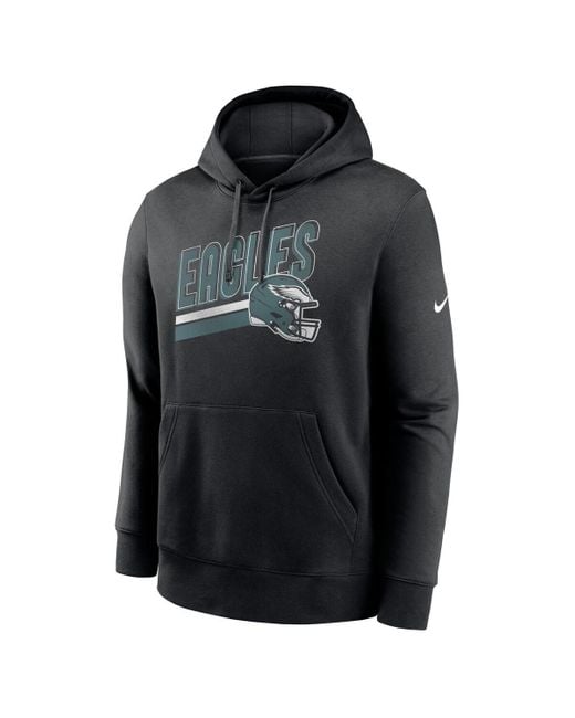 Nike Black Philadelphia Eagles Club Fleece Pullover Hoodie for men
