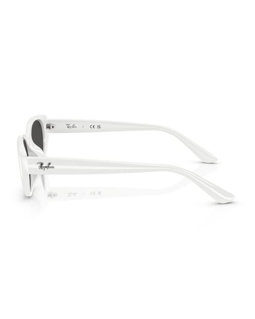 Ray-Ban White Large Sunglasses
