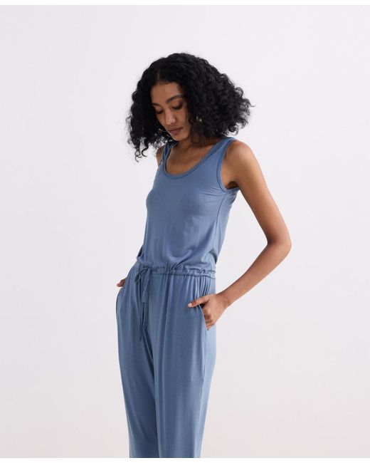 REISTOR Blue Relaxed Drawstring Jumpsuit