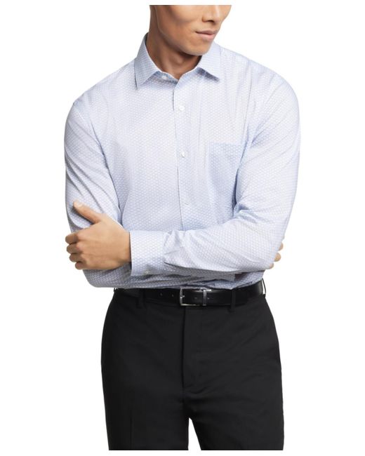 Van Heusen White Regular Fit Ultra Wrinkle Resistant Flex Collar Dress Shirt for men