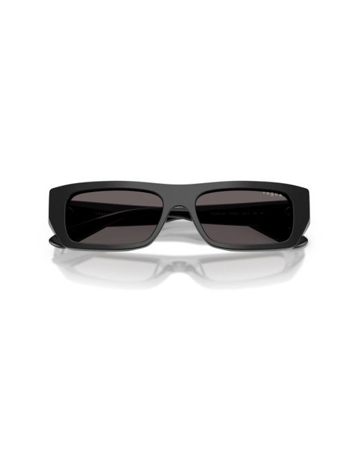 Vogue Eyewear Black Rectangle Sunglasses