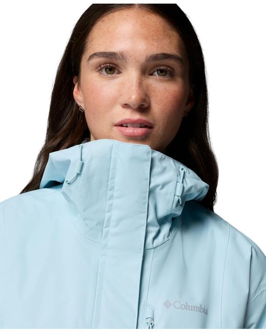 Columbia Women's Blue Hikebound Ii Hooded Waterproof Jacket