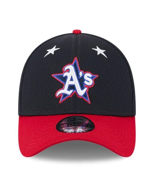 KTZ Blue Navy/red Detroit Tigers 2025 Mlb All-star Game Workout 39thirty Flex Hat for men