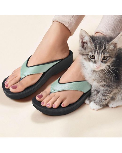 AEROTHOTIC Black Flumen Comfortable Arch Support Sandal