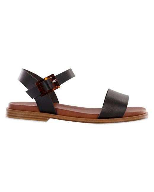 MIA Brown Peyton Round Toe Flat Sandals