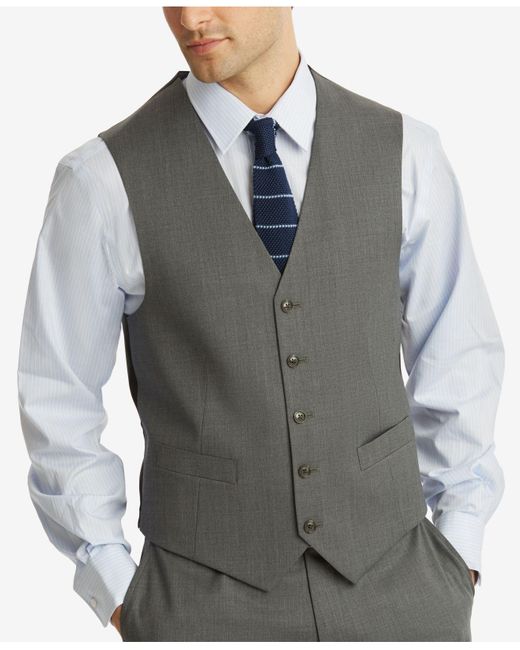Tommy Hilfiger Wool Modern-fit Th Flex Stretch Suit Vest in Grey (Gray) for  Men - Lyst