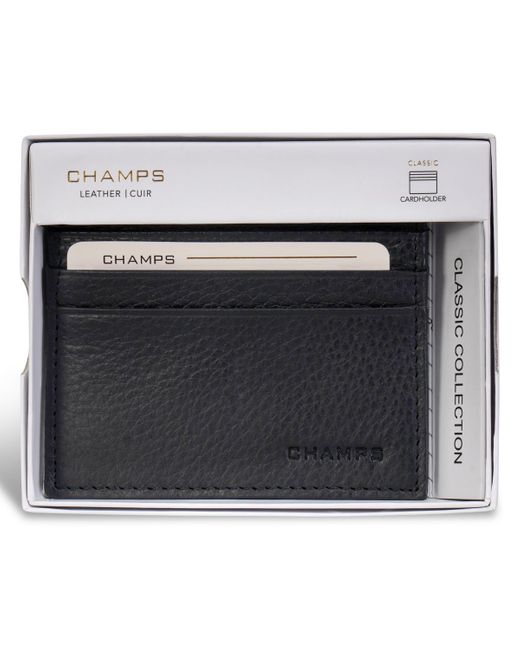 CHAMPS Black Classic Collection Leather Wallets for men