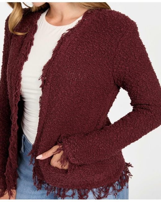 Guess Red Kaesi Boucle Jacket