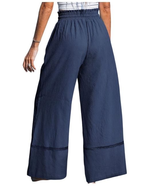 CUPSHE Blue Tranquil Bay Pants