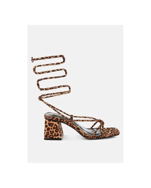 LONDON RAG White Piani Print Square Toe Heels
