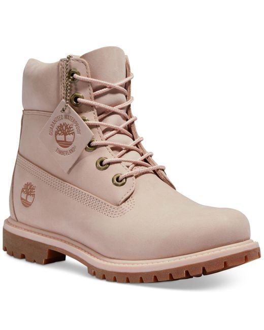 dark pink timberland boots
