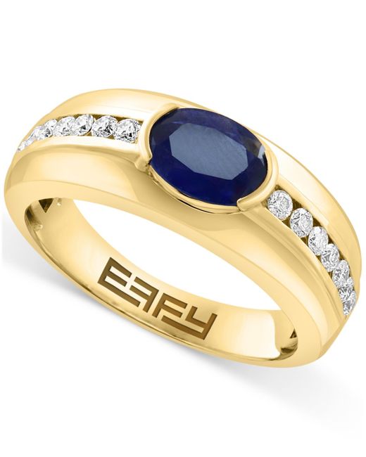 Effy Metallic Effy Sapphire (1-3/8 Ct. T.w. for men