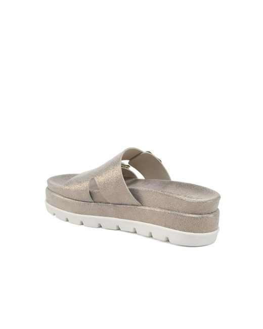J/Slides Gray Bianca Sandal