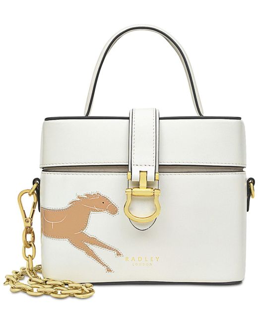 Radley Kentucky Derby 23 Mini Leather Shoulder Bag in White Lyst