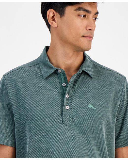 Tommy Bahama Green Golden Sands Short-sleeve Polo Shirt for men