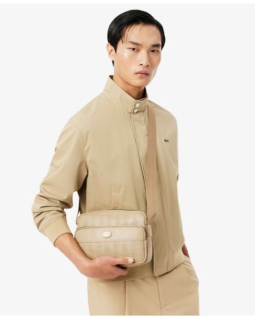 Lacoste Natural Monogram Reporter Bag for men