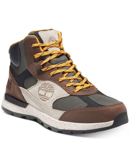 Men's Fabric and Leather Brown Hiking Boots Tanzania Ubuy