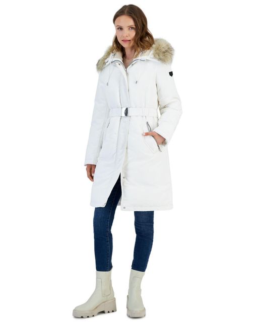 Sam edelman faux fur trim hooded parka Clearance