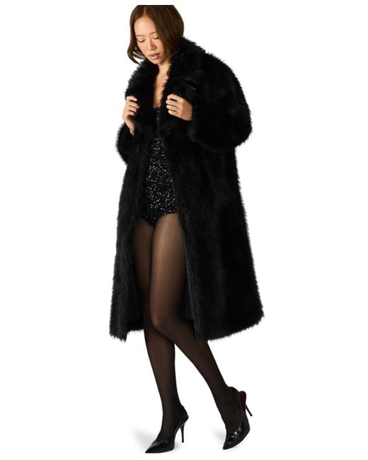 Steve Madden Black Oversized Long Sleeves Coat