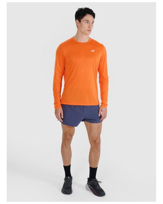 4F Orange Quick-drying Running Longsleeve for men