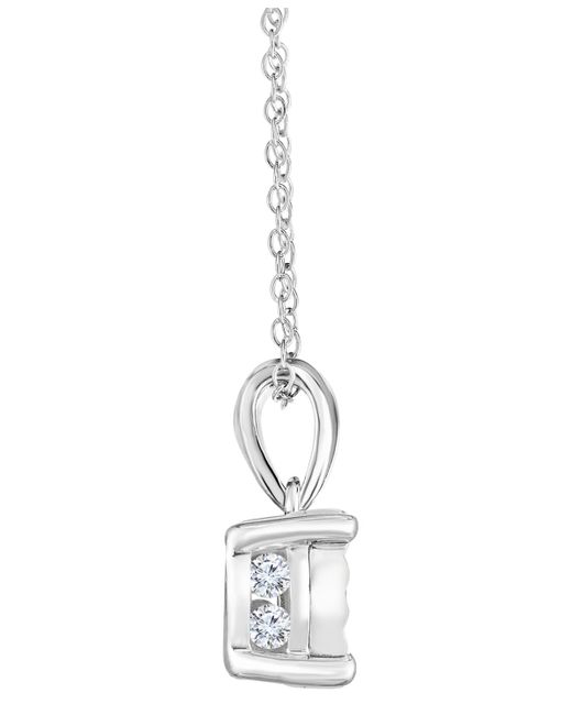 Macy's White Trumiracle Diamond Round Cluster 18" Pendant Necklace (1/2 Ct. T.w.