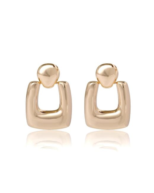 BCBGMAXAZRIA White Retro Rectangle Drop Earrings