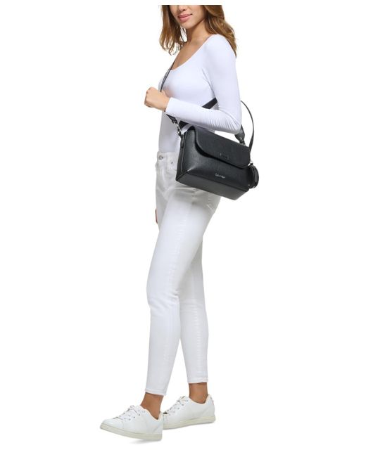 Calvin Klein Gray Millie Small Convertible Shoulder Bag