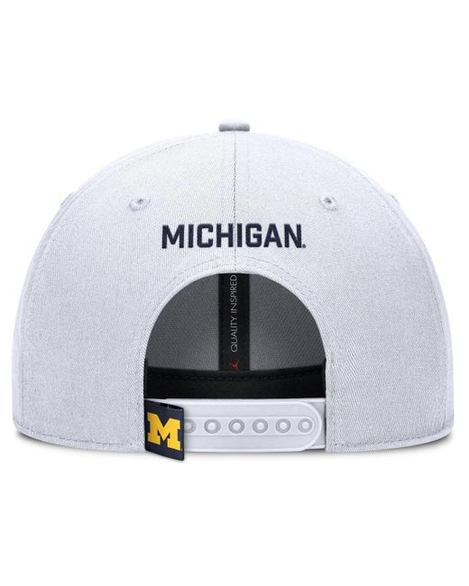 Nike White Michigan Wolverines 2025 On-field Rise Performance Adjustable Hat for men