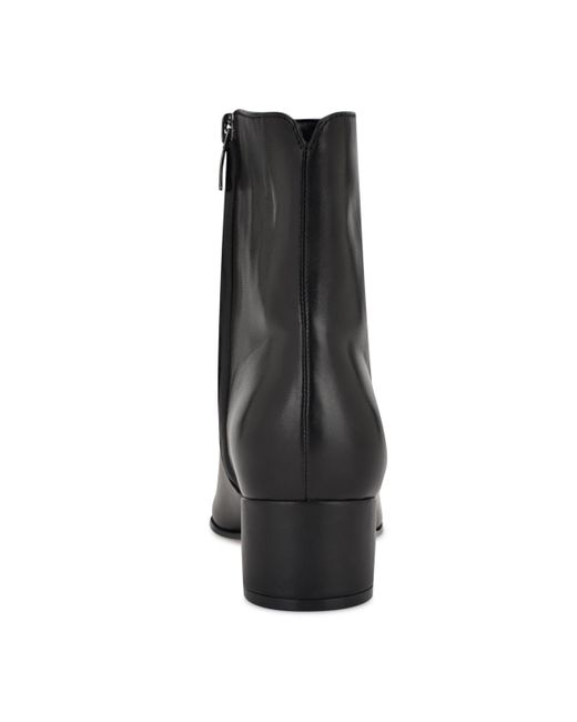 Nine West Black Maribu Pointy Toe High Ankle Booties
