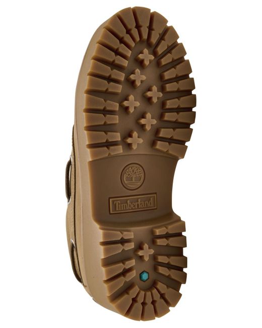 Timberland Brown Stone Street 3-eye Leopard Print Platform Boat Shoes From Finish Line