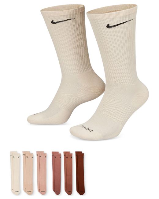 Nike White Everyday Plus Cushioned Training Crew Socks (6 Pairs) for men