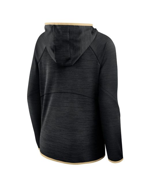 Fanatics Black New Orleans Saints Redzone End Around Pass Raglan Full-zip Hoodie