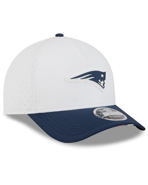 KTZ Blue White/navy New England Patriots 2025 Nfl Training Camp A-frame 9forty Adjustable Hat for men