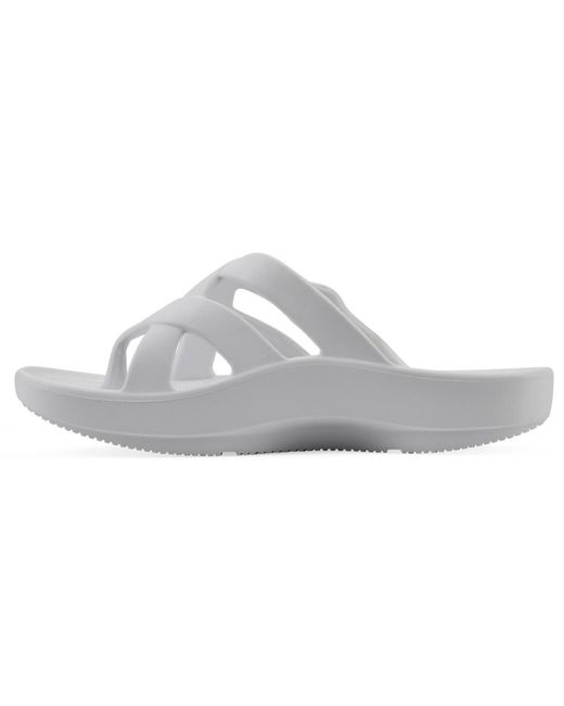 White Mountain Gray Mountain Rip Round Toe Flat Sandals
