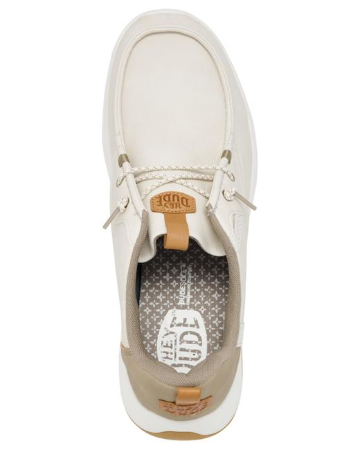 HeyDude White Wally Drift Mesh Casual Sneakers From Finish Line for men