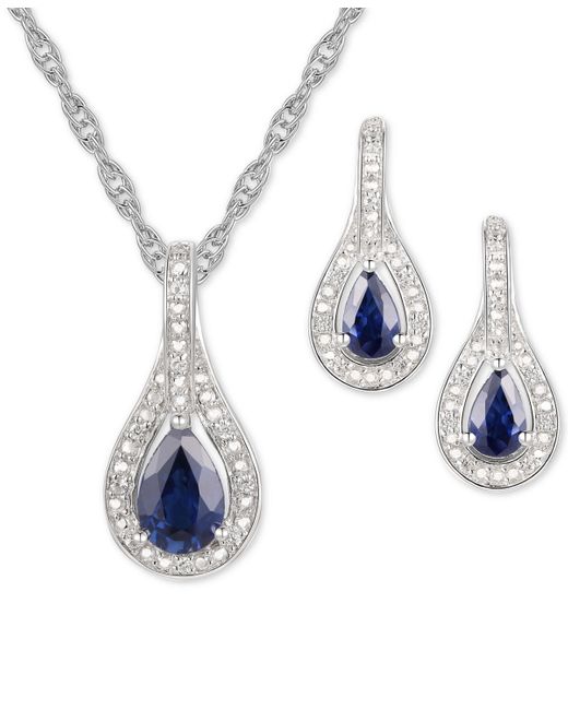 Macy's Blue 2-pc. Set Ruby (1 Ct. T.w.