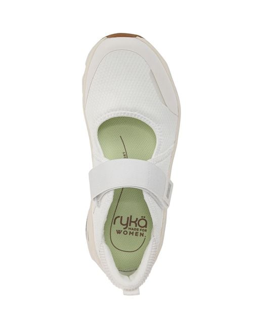 Ryka White Devotion Max Mary Jane Walking Sneakers