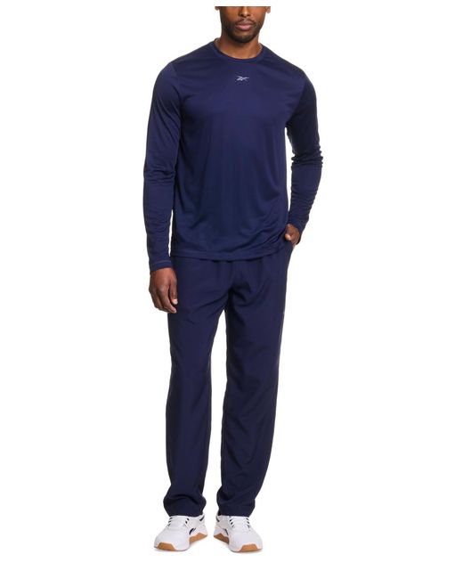 Reebok Blue Regular-fit Woven Pants for men
