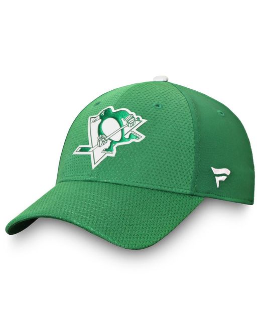 Fanatics Green Pittsburgh Penguins Authentic Pro St. Patrick's Day Flex Hat for men