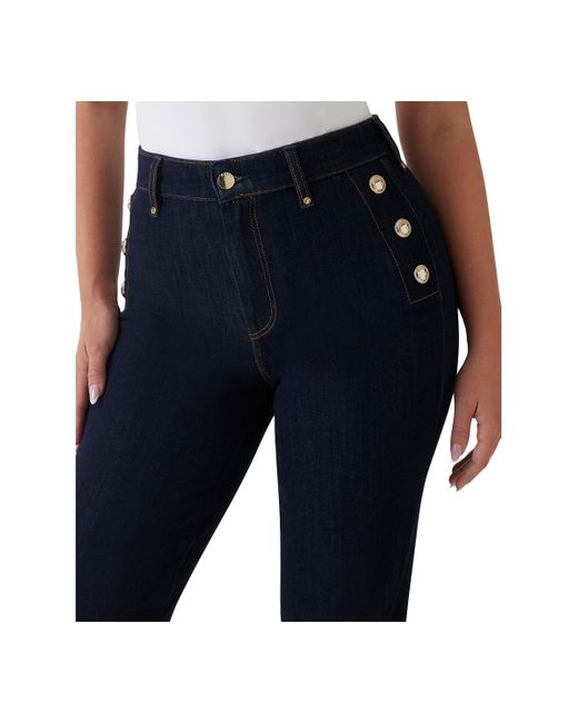 Guess Blue New Faye High-rise Bootcut Jeans